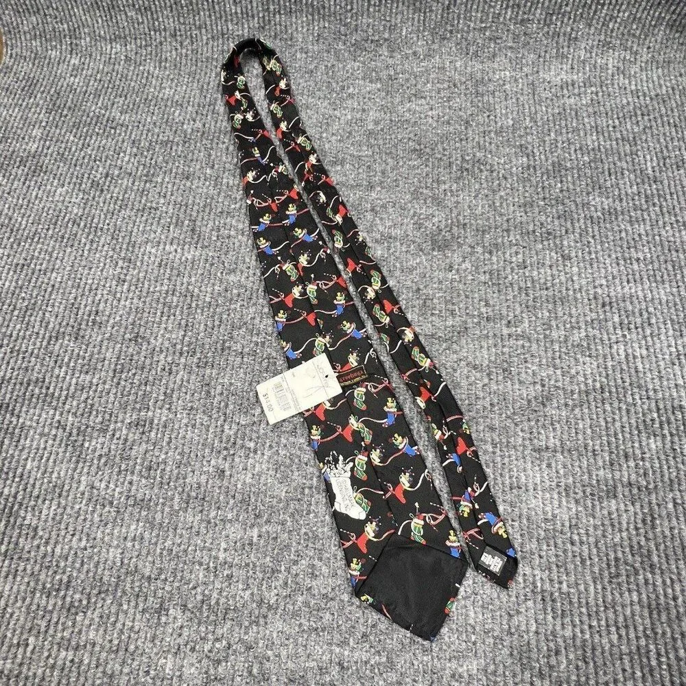 Hallmark Christmas Necktie Mens‎ Holiday Festive Stockings Candy Cane Dressy NWT